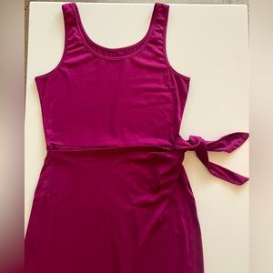 ⭐️ Shein Scoop Neck Tie Front Asymmetrical Hem Dress